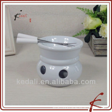 ceramic mini fondue set